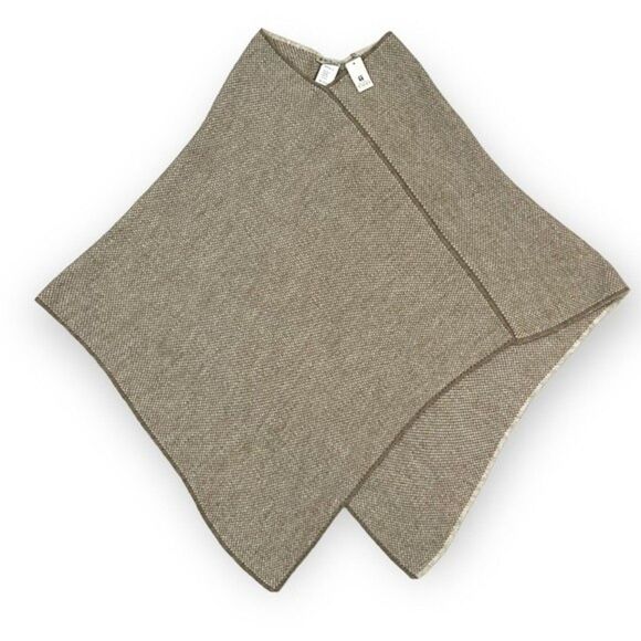 Fratelli Talli Tan and Cream Poncho One Size NWT - Picture 1 of 12